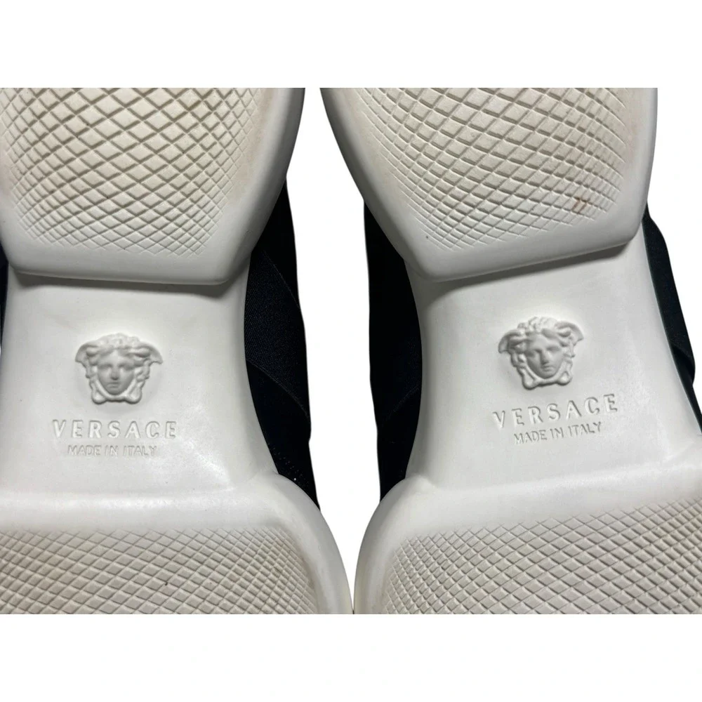 Versace Black Leather Medusa Strap‎ Sneakers